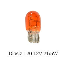 Oto Ampul Dipsiz T20 1016 7443 12v 21/5w Çift Duyarlı Amerikan Park Ve Sinyal Ampulü Standart Halojen Amber Turuncu Inw001 078 10 Adet