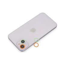 Newface Apple İphone 13 Renkli Kamera Lens Koruma Cam - Turuncu-yeşil