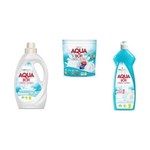 Aquabor Doğal Mineralli Sıvı Beyaz + Tablet + Elde Bulaşık 3 Lü Set