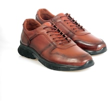 Hakiki Deri Bağcıklı Kahverengi Erkek Ayakkabısı 001