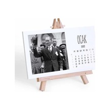 Atatürk Fotoğraflı 2027 Takvim Şövale Masa Takvimi