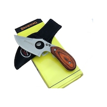 Browning 087 Yüzme Kamp Bıçak 16 Cm - Ahşap Sap, Özel Kılıflı Diğer
