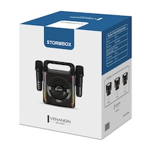 Venandin Stormbox Karaoke Çift Mikrafonlu Speaker Çift Mikrofonlu Taşınabilir Hoparlör