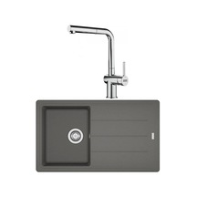 Franke Bfg 611 Granit Stone Grey Eviye. Active Plus Doccia Krom Spiralli Armatür Seti