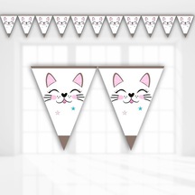 Miss Cat Üçgen Bayrak Flama - 3,20 Mt.