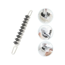 2&apos Li 360 Bükülebilir Aralık Temizleme Fırçası, 26,5 Cm Esnek Saplı Kavisli Yüzey Temizleyici, Askı Delikli Çok Amaçlı Mutfak Banyo Lavabo Temizlik Fırçası Açık Gri