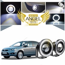 Ford Focus 2,5 Uyumlu, Universal Mercekli Led Sis Farı, 76mm Beyaz Renk