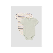Lc Waikiki Alıta Cıty Farkıyla Lcw Baby Ekru Oval Yaka Erkek Bebek Çıtçıtlı Body 2'li Ekru - 929719904 Ekru