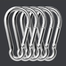 Çok Amaçlı Yaylı Karabina Seti, Metal, 12 Mm, 5 Adet