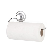 Ömür Boyu Paslanmaz Vakumlu Banyo Mutfak Kağıt Havlu Askısı Krom Gümüş