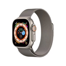 Kilifone - Apple Uyumlu  Watch Ultra 49mm - Kordon Metal Kordon Krd-98 - Şeffaf
