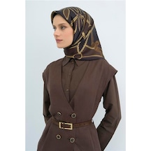 Armine Saf İpek Twill Eşarp 9531d 85 Siyah Beyaz