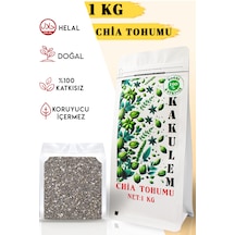 Kakulem Sertifikalı 1 Kg Glutensiz Doğal Katkısız Chia Tohumu Vegan Protein