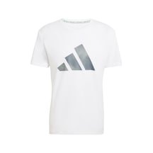 Adidas Erkek Logolu Koşu Ve Antreman Tişörtü Run Ess Bl T M Ke3547 White