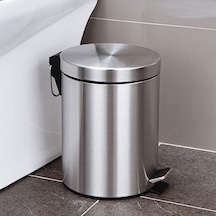 Banyo Tuvalet Balkon Mutfak, Pedallı Paslanmaz Metal Çöp Kovası 3 Litre Çok Renkli