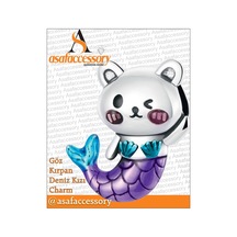 Göz Kırpan Deniz Kızı Charm Asafaccessory Mor