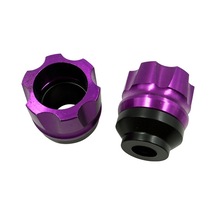 Cbtx Global 2 Çift Motosiklet Modifiye Aksesuarları Düşme Önleyici Fincan Cnc Çarpışma Önleyici Ön Çatal Bardak Mor