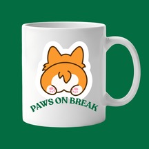 Paws On Break Tasarımlı Kupa Bardak Model 201 Seramik Baskılı Kahve Kupası Dayanıklı Ve Şık Tasarım Diğer