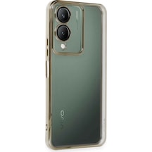 Vivo Y17s Uyumlu Kılıf Lensli Silikon - Gold