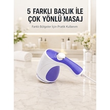Elektrikli Masaj Aleti 5 Başlıklı Güçlü Titreşimli Selülit Karşıtı Vücut Masaj Cihazı - Lisinya Çok Renkli