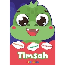 Şekilli Hayvanlar Serisi / Timsah Aktivite Boyama Çıkartma Kitabı