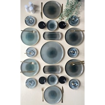 Venüs Home Green Gold 6 Kişilik 21 Parça Sosluklu Kahvaltı Takımı Yeşil