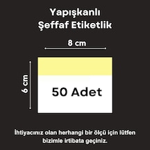 50 Ad Pvc Etiketlik Yapışkanlı 8x6 Cm Raf Etiket Cebi Yapışkanlı