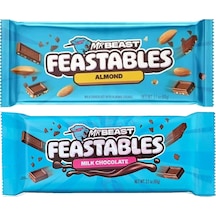 Feastables Mr Beast Bademli Ve Sütlü Çikolata 60 Gr X 2 Li Karma Paket