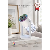 Hava Nemlendiricisi Buhar Makinesi Işıklı Yıldız Projektör Humidifier Cl28 Beyaz