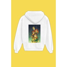 Startmore Unisex Beyaz Scooby Doo Sırt Baskılı Sweatshirt Beyaz