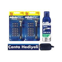 Sensor3 2 Makine 12 Yedek Tıraş Bıçağı 200 Ml Köpük Vegan Seyahat Çantası