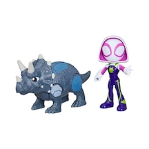 Spidey And His Amazing Friends Dino Webs Figürler Ghots-spider & Rhino Dino Spider - Man