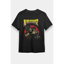 Adrift Alice Cooper Siyah Unisex Tişört T-shirt Siyah