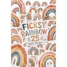 Gökkuşağı Sticker Seti - 25 Adet Yuvarlak Etiket Çıkartma Diğer