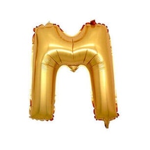 Benim Marifetlerim M Harfi Altın Folyo Balon 40 inch 90 Cm