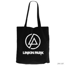 Linkin Park Logo Siyah Kanvas Bez Çanta