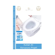 Klozetpoşeti Hijyenik Tek Kullanımlık Seyahat Tipi Koruyucu Pratik Steril Klozet Kapağı Poşeti 50 A Çok Renkli