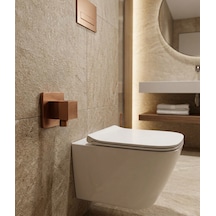 Rose Gold Kare Lüx Taharet Musluğu