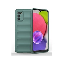 Flzdgnkr Newface Samsung Galaxy A03s Kılıf Optimum Silikon - Koyu Yeşil