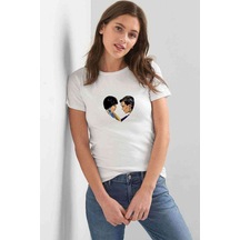 Stanger Things Mike & Eleven Love Kadın Beyaz Tshirt (534817051)