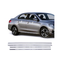 Peugeot 301 Krom Cam Çıtası 4 Prç P.çelik 2012 Sonrası