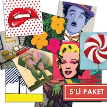 Kendinden Yapışkanlı Popart 3 Desenli Pvc Karo 20x20 Cm 5 Li Paket