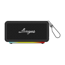 Lenyes S875 Elegance Serisi Rgb Işıklı Taşınabilir Su Geçirmez Tws Bluetooth Hoparlör V5.3 40w Siyah