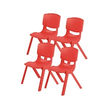 Fiore 4'lü Set Büyük Şirin Çocuk Sandalyesi Kırmızı Çok Renkli
