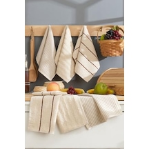6 Lı El Yüz Mutfak Havlusu Seti Sophia 30 X 45 Cm Açık Gri