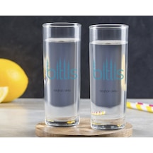Kişiye Özel Renkli Baskılı Bitlis Tasarımlı Turistik İkili Vodka Bardağı-1 Sarı