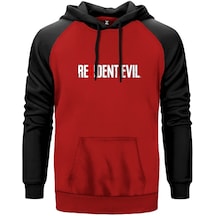 Resident Evil 8 Kırmızı Reglan Kol Unisex Sweat Hoodie Kırmızı