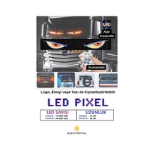 Wearfitpro Pixel Led Kumandalı Dijital Dinamik Led Kişiselleştirilebilir Kayan Yazı Ev Ofis Araç Uyumlu Led
