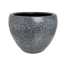 Bitki Tasarımı Ev Dekorasyon Gri Granit Toprak Saksı Saksılık Salon Çiçeklik - 15 CM