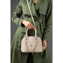 Just Polo Kadın Orta Boy Zincir Detaylı Ayarlanabilir Askılı Yeni Sezon El & Omuz Çantası 234076mh Taş